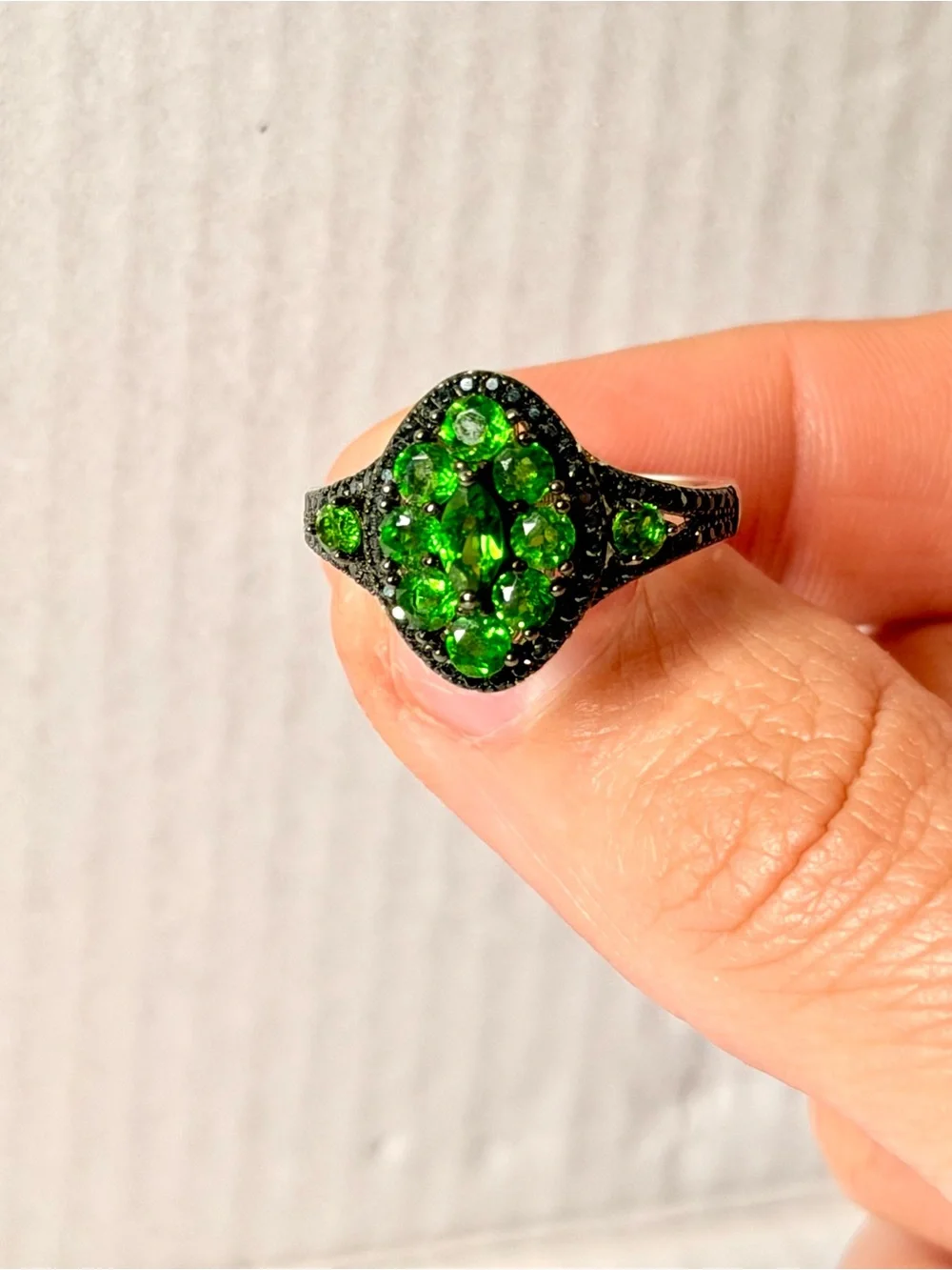 Jewelry | Green Russian Chrome Diopside Sterling Silver Ring 193ctw ...